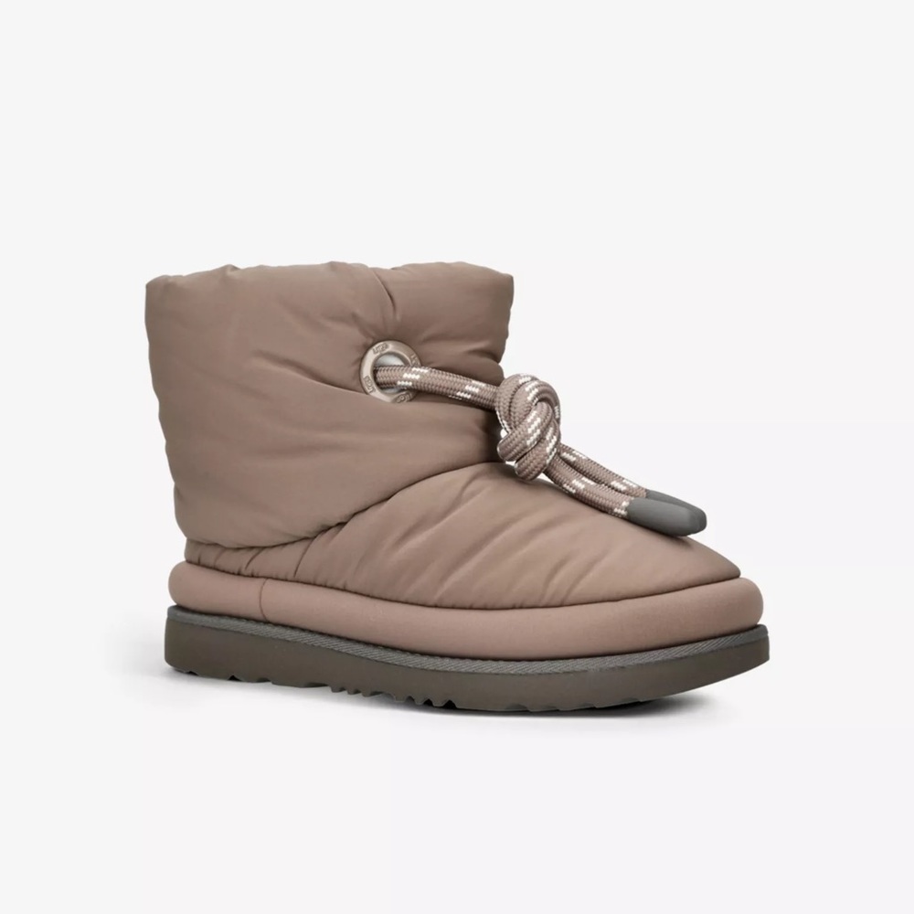 UGG Maxi Short Women’s Taupe Junior’s Women’s Puff Platform Boots Sz 6 New